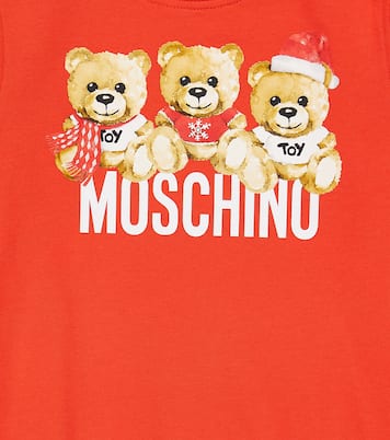 Sweat-shirt imprimé en coton mélangé à logo | Moschino Kids