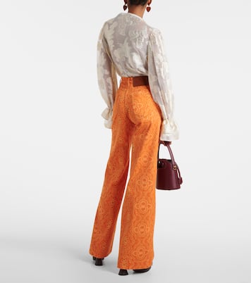 Jeans flared estampados de tiro alto | Etro