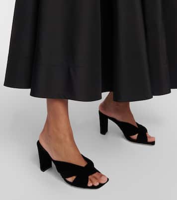 Pantoletten Avenue 85 aus Samt | Jimmy Choo