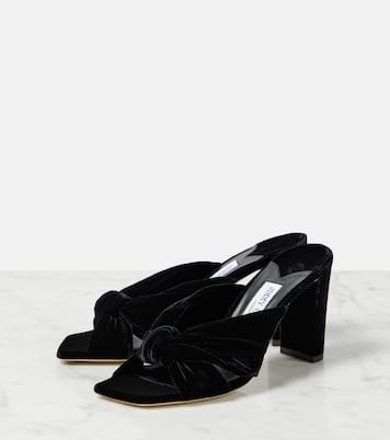 Pantoletten Avenue 85 aus Samt | Jimmy Choo