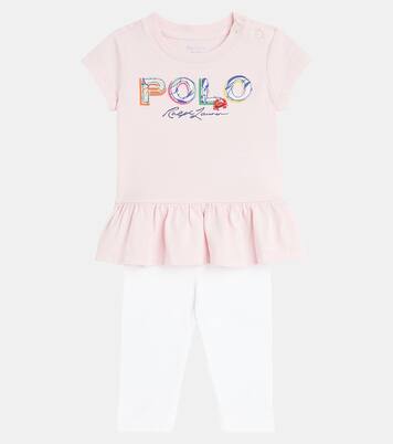 Baby logo cotton T-shirt and leggings set | Polo Ralph Lauren Kids