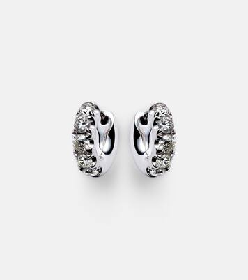 Orecchini Super Duper in oro bianco 14kt con diamanti | Roxanne First