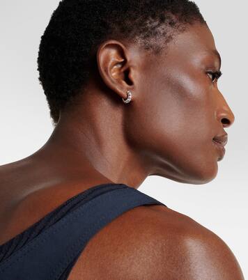 Orecchini Super Duper in oro bianco 14kt con diamanti | Roxanne First