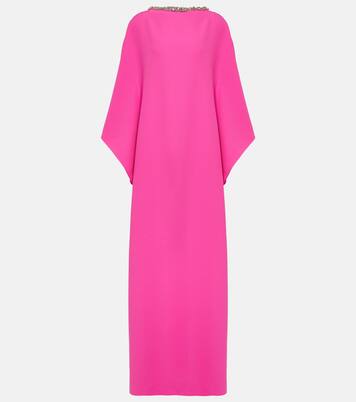 Robe longue Amarella en crêpe à ornements | Safiyaa