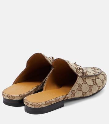Mules Princetown en toile GG | Gucci