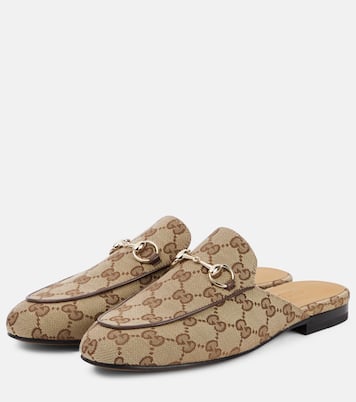 Mules Princetown en toile GG | Gucci