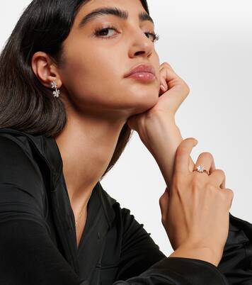 Ohrringe Grand Magnolia aus 14kt Gelbgold mit Diamanten | Stone and Strand