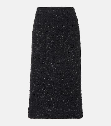 Cotton-blend tweed midi skirt | Balenciaga