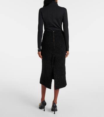 Cotton-blend tweed midi skirt | Balenciaga