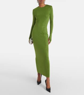 Maxikleid aus Jersey mit Kristallen | Alex Perry