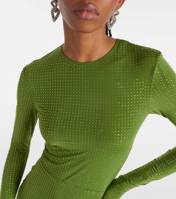 Maxikleid aus Jersey mit Kristallen | Alex Perry