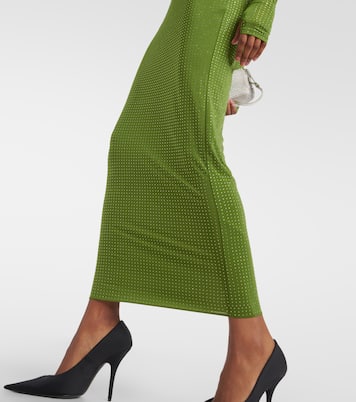 Maxikleid aus Jersey mit Kristallen | Alex Perry