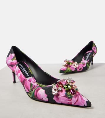 Escarpins Lollo à fleurs et ornements | Dolce&Gabbana