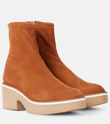 Albane suede platform ankle boots | Clergerie