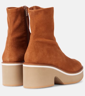 Albane suede platform ankle boots | Clergerie