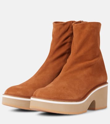 Albane suede platform ankle boots | Clergerie