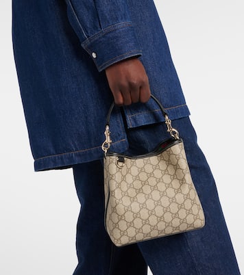 GG Emblem Mini coated canvas tote bag | Gucci