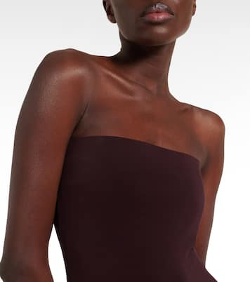 Strapless gathered jersey maxi dress | Alaïa