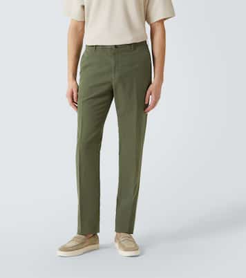 Pantalon droit en lin et coton | Slowear
