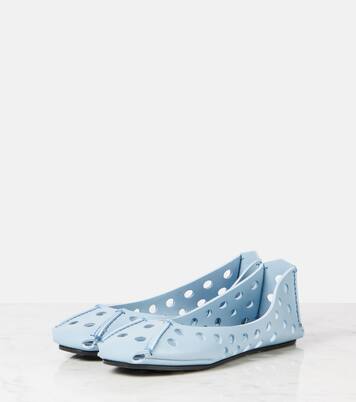 Perfo leather ballet flats | Alaïa