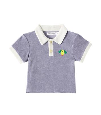 Baby Happy Dog cotton-blend terry polo shirt | Bobo Choses