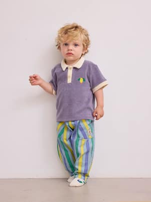 Baby Happy Dog cotton-blend terry polo shirt | Bobo Choses