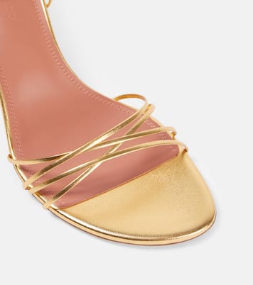 Sandalen Lori 60 aus Metallic-Leder | Amina Muaddi