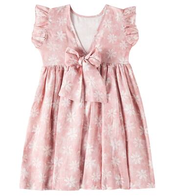 Floral ruffled linen dress | Il Gufo