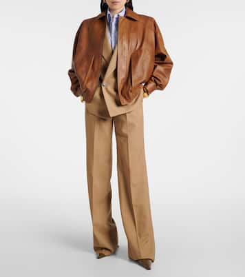 Leather bomber jacket | Saint Laurent