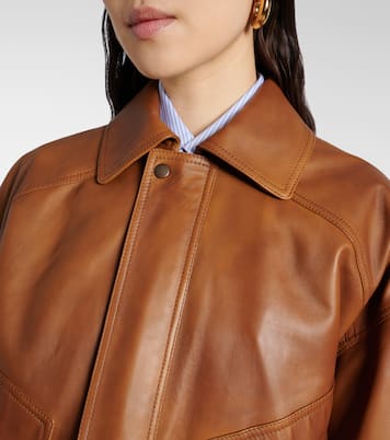 Leather bomber jacket | Saint Laurent