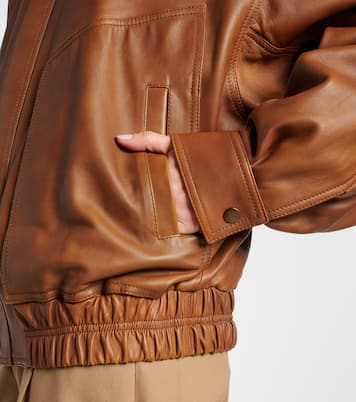 Leather bomber jacket | Saint Laurent