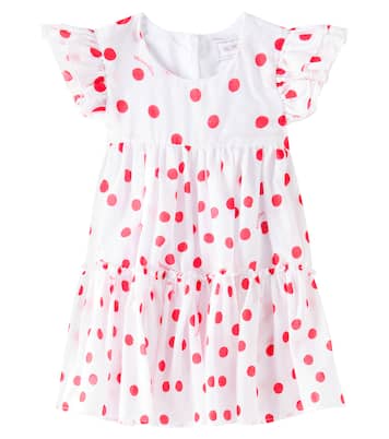 Baby ruffled polka-dot cotton dress | Monnalisa