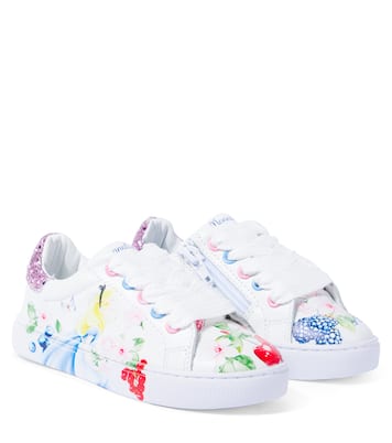 x Disney® printed leather sneakers | Monnalisa