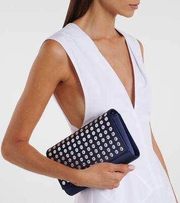 Paloma Small satin crêpe clutch | Christian Louboutin