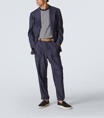 Striped cotton jersey T-shirt | Brunello Cucinelli
