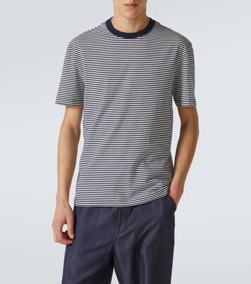 Striped cotton jersey T-shirt | Brunello Cucinelli
