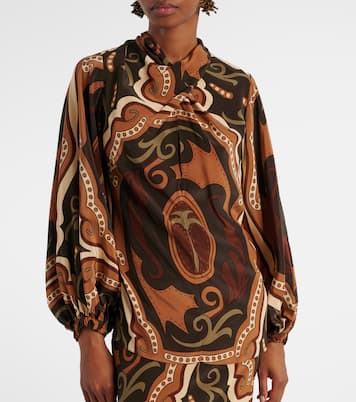 Printed silk blouse | Johanna Ortiz
