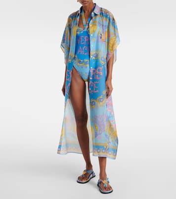 Cover-up Underwater Barocco aus Baumwolle und Seide | Versace