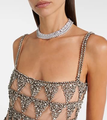 Robe mit Kristallen | Costarellos