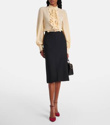 Midirock aus Wolle und Seide | Valentino