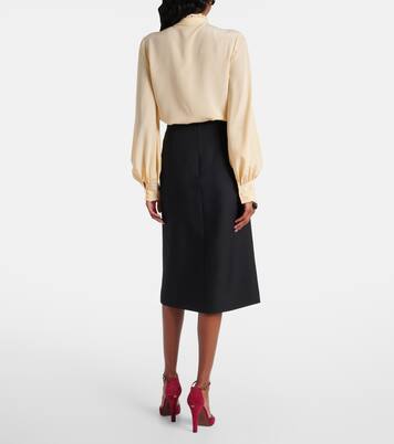 Midirock aus Wolle und Seide | Valentino