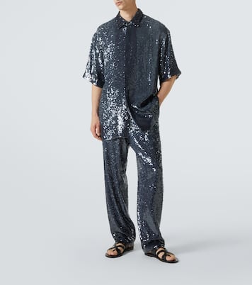 시퀸 스트레이트 팬츠 | Dries Van Noten