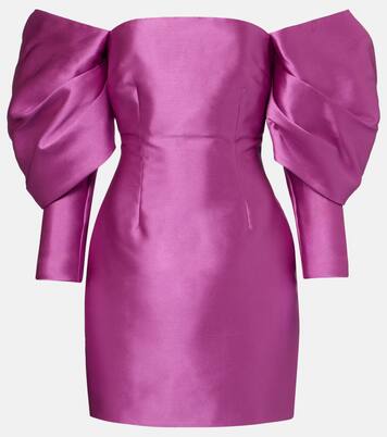 Vestido corto Freja de satén | Solace London