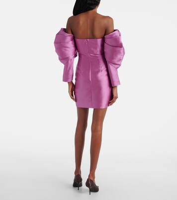 Vestido corto Freja de satén | Solace London