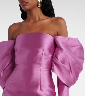 Vestido corto Freja de satén | Solace London