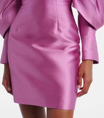 Vestido corto Freja de satén | Solace London