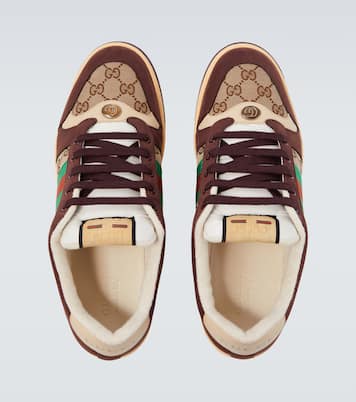 Screener GG Canvas and suede sneakers | Gucci