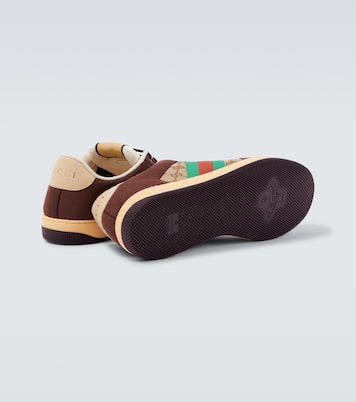 Screener GG Canvas and suede sneakers | Gucci