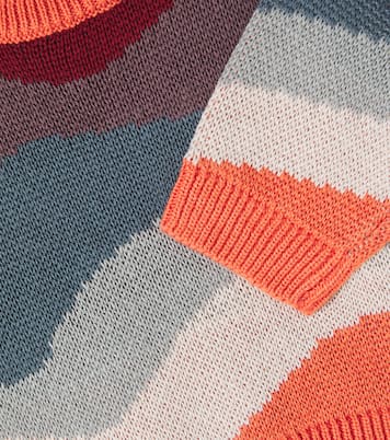 Baby Knud cotton jacquard sweater | Wheat