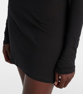 Logo cotton jersey minidress | Miu Miu